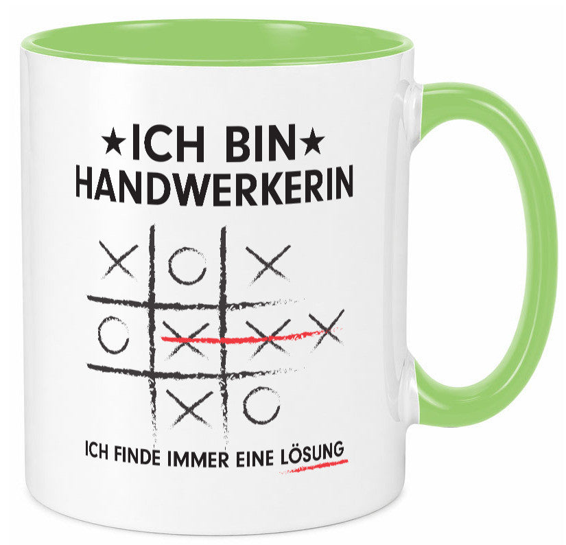 Löse Probleme: Handwerkerin | Handwerkerinnen Humor Geschenkidee Tasse