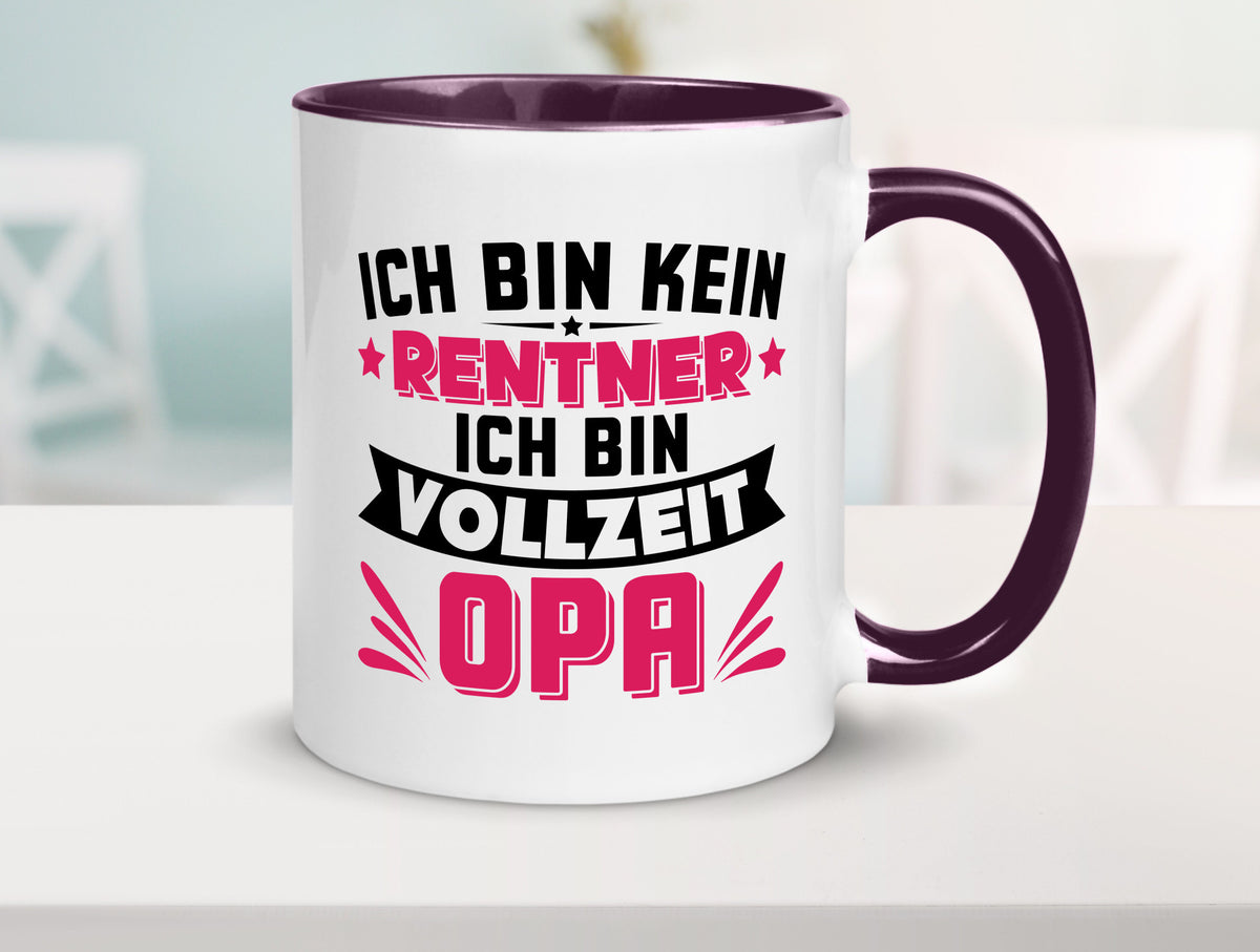Ich bin vollzeit Opa | Rentner Ruhestand Großvater v2 Humor Familie Tasse