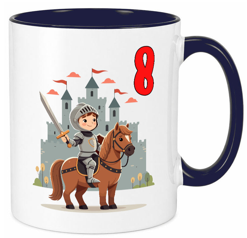 8. Geburtstag | 8 Jahre Ritter Junge Schloss Geschenk Geschenkidee lustiger Tasse