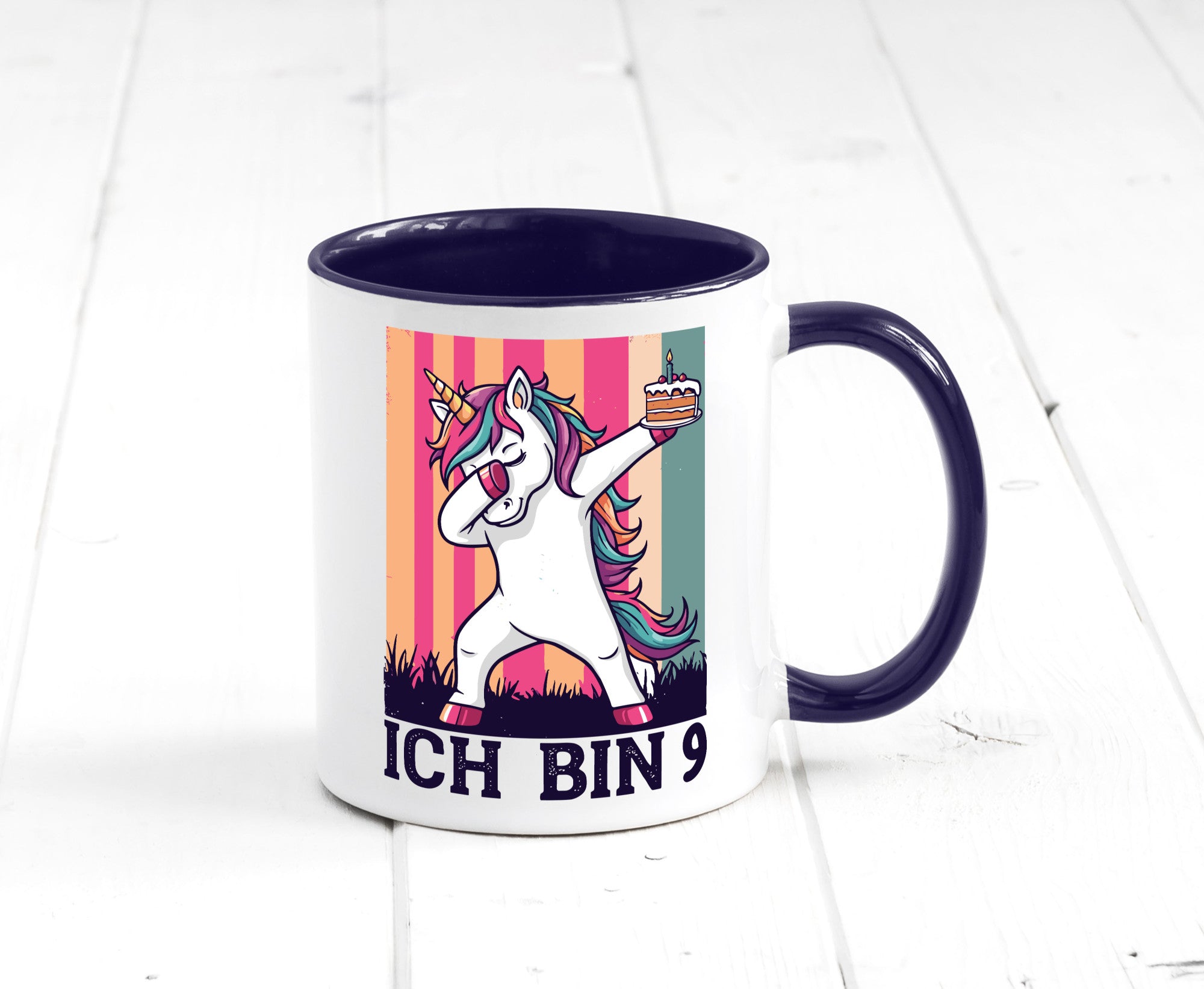 9 Geburtstag | Einhorn Damping Mädchen Humor Geschenkidee Tasse