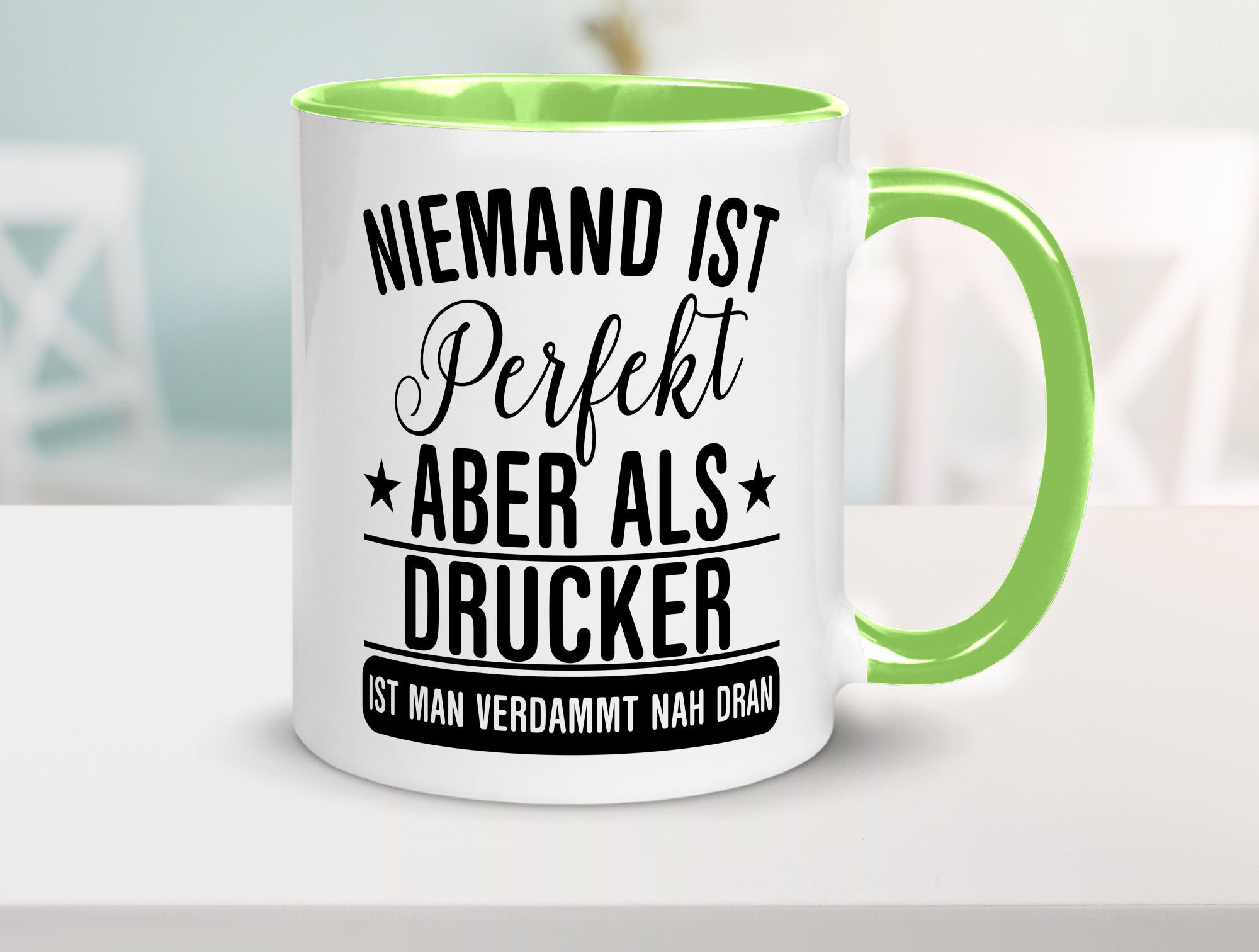 Verdammt nah dran: Drucker | Druckerei Print Medien lustig Humor Geschenkidee