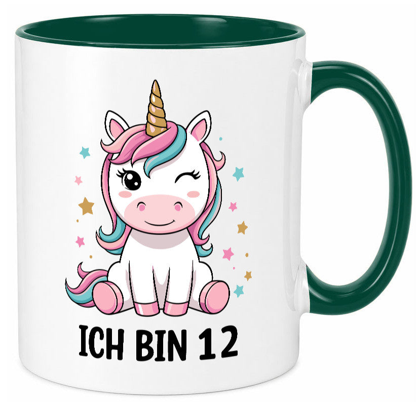12. Geburtstag | 12 Jahre Einhorn Mädchen lustig Geschenkidee Geschenk Tasse