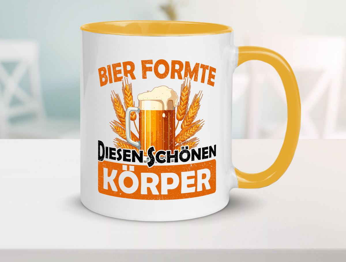 Bier förmte diesen Körper | bierliebhaber v2 Humor Geschenkidee Tasse