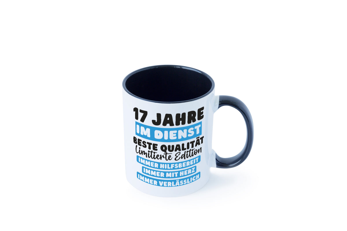 17 Jahre im Dienst | Jubiläum Arbeit v6 Humor Kollegen Büro Geschenkidee Tasse