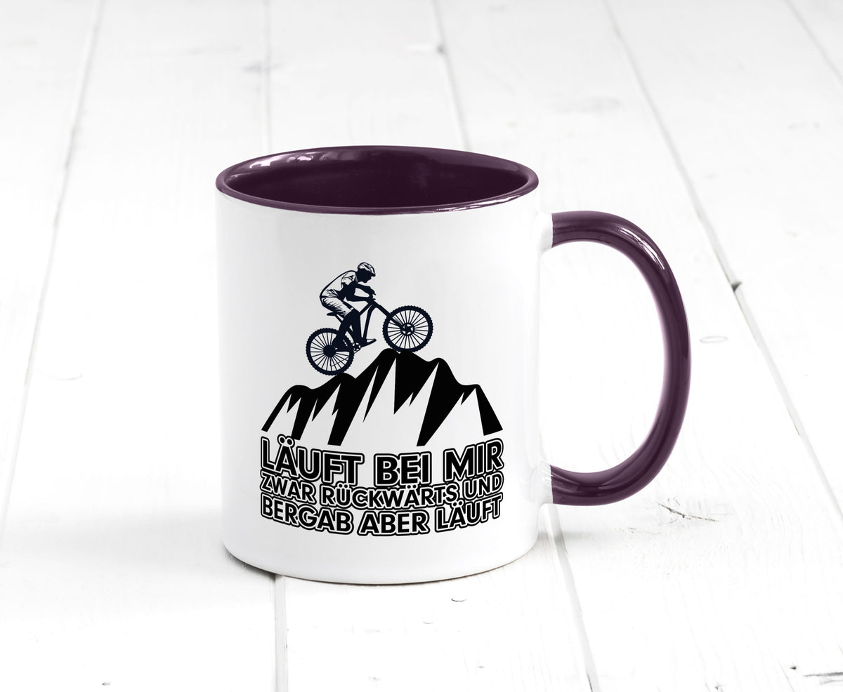 Läuft bei mir | Pechvogel Tasse Radfahrer Statement Humor Geschenkidee
