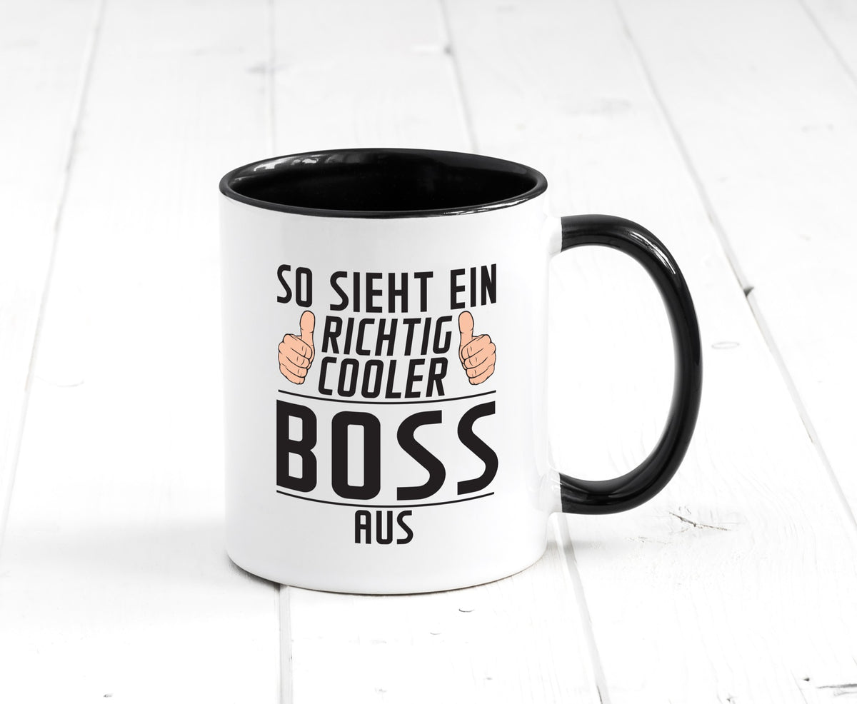 Richtig Cooler Boss | Führungskraft Vorgesetzter lustiger Spruch Geschenk Humor Tasse