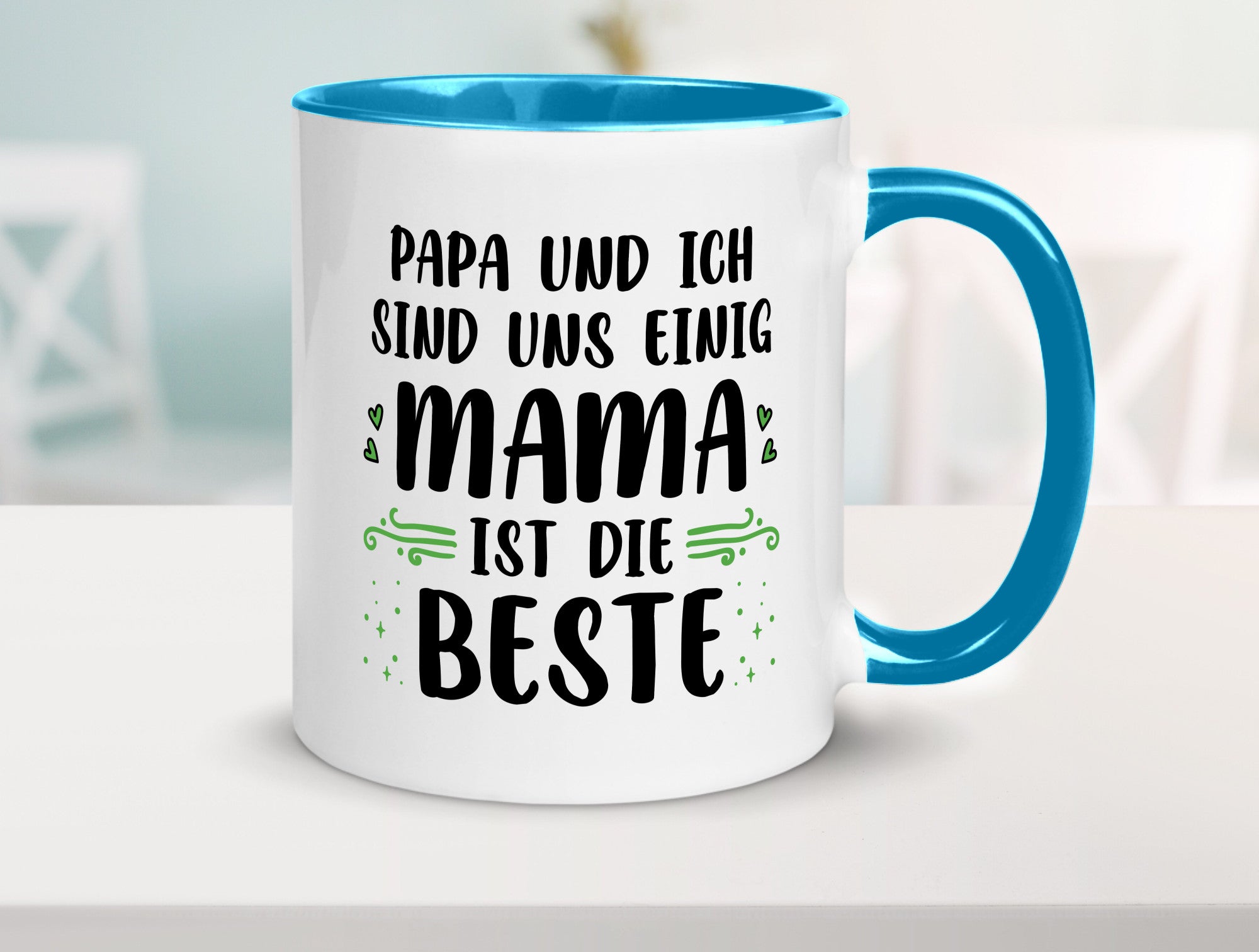 Papa und ich sind uns einige Mama ist die beste | Muttertag Geschenk Familie