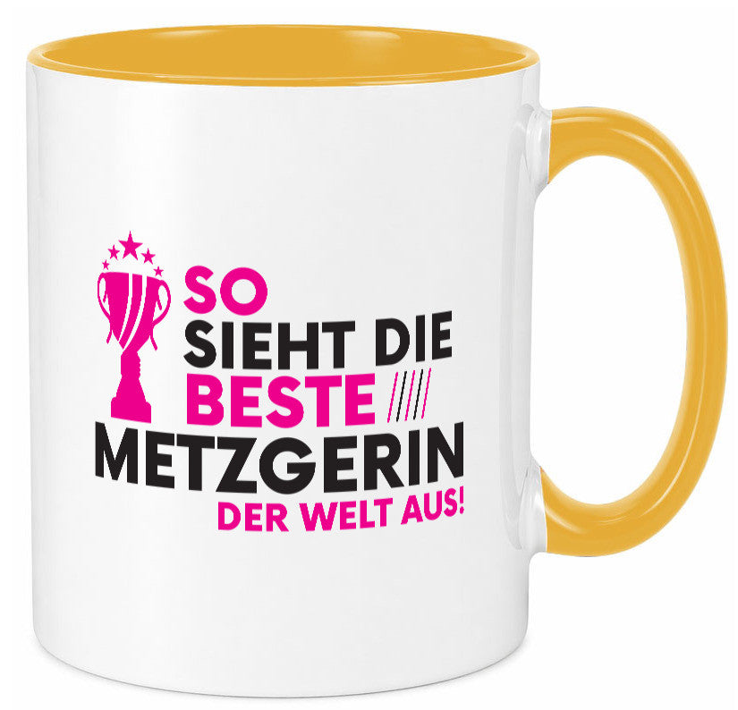 Die Weltbeste Metzgerin | Fleischerin lustig Humor Geschenkidee Geschenk Tasse