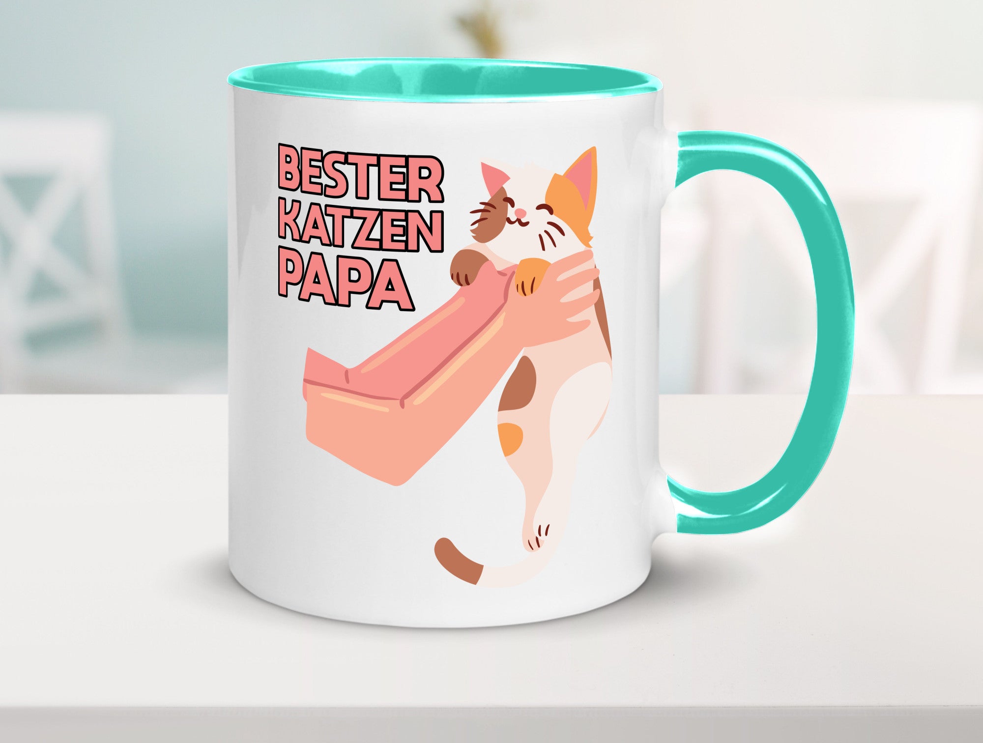 Bester Katzenpapa | Katze Gabel Geschenk Tierliebhaber Humor lustiger Spruch