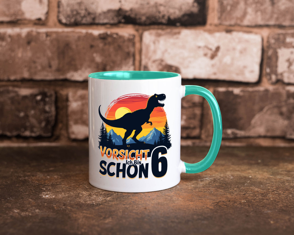 6. Geburtstag | 6 Jahre Dinosaurier Geschenkidee Humor Tasse