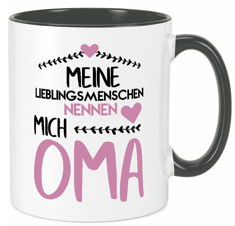 Oma Tasse | Lieblingsmenschen Großmutter Herzen lustiger Spruch Geschenk