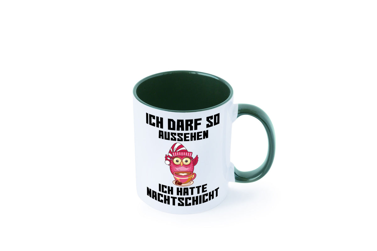 Nachtschicht Eule | Spruch Arbeit müde Nachtjob Geschenkidee Kollegen Büro Tasse