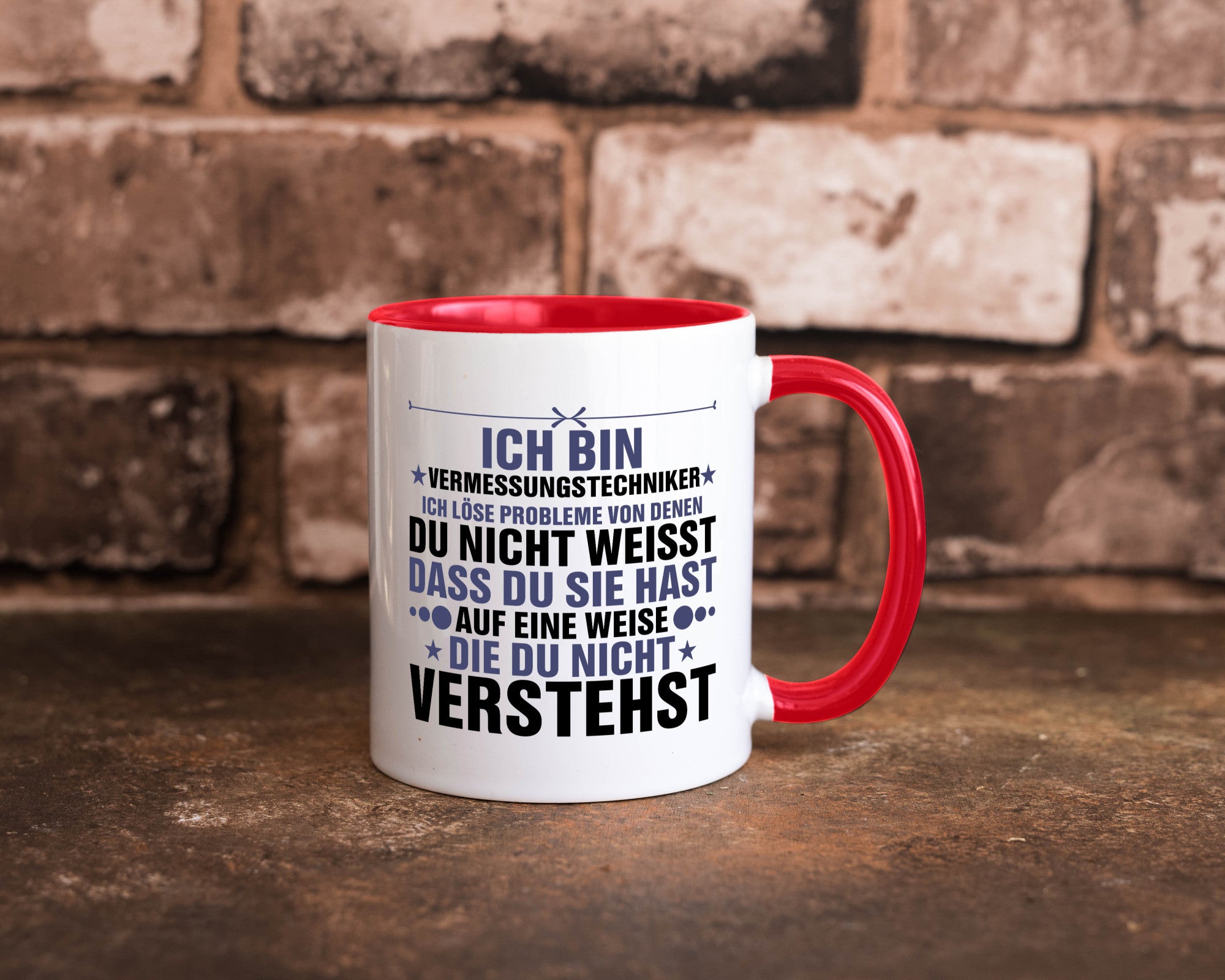 Löse Probleme: Vermessungstechniker | Techniker Humor Geschenkidee Tasse