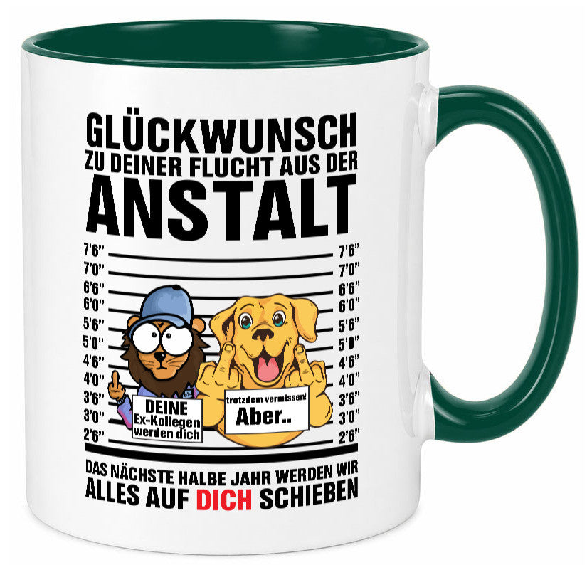 Glückwunsch zu deiner Flucht | Abschiedgeschenk v3 Geschenk Humor Geschenkidee