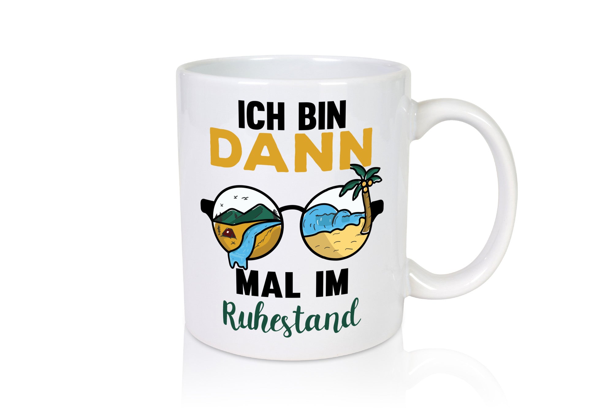 Bin dann mal im Ruhestand | Sonnenbrille Palme Meer lustig Jubiläum Geschenk
