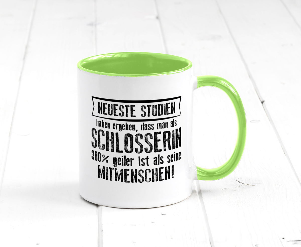 Neuste Studien: Schlosserin | Schlosserei Geschenkidee Humor Tasse