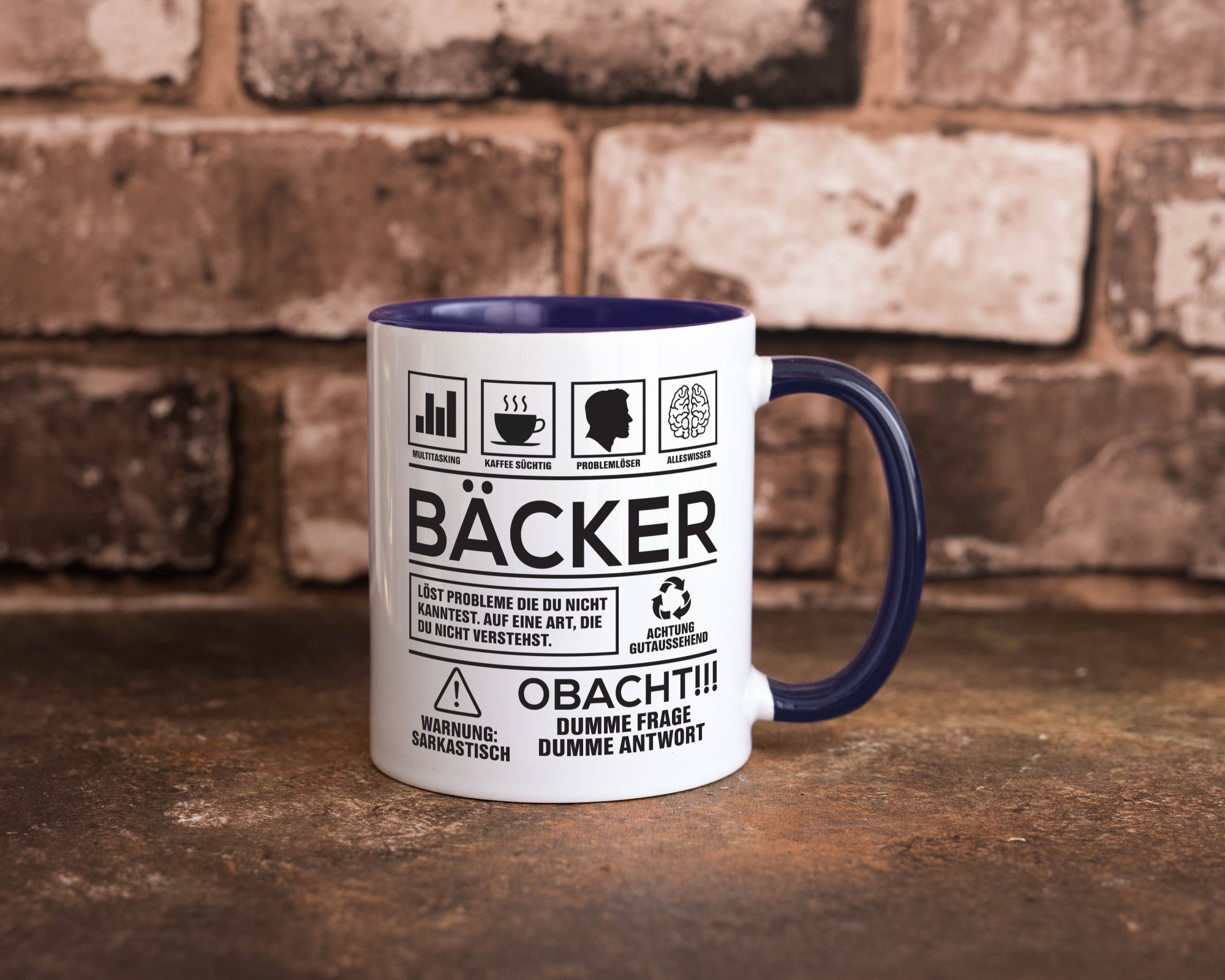 Achtung Probleme Bäcker | Bäckerei Backen Konditor Geschenk Humor Geschenkidee