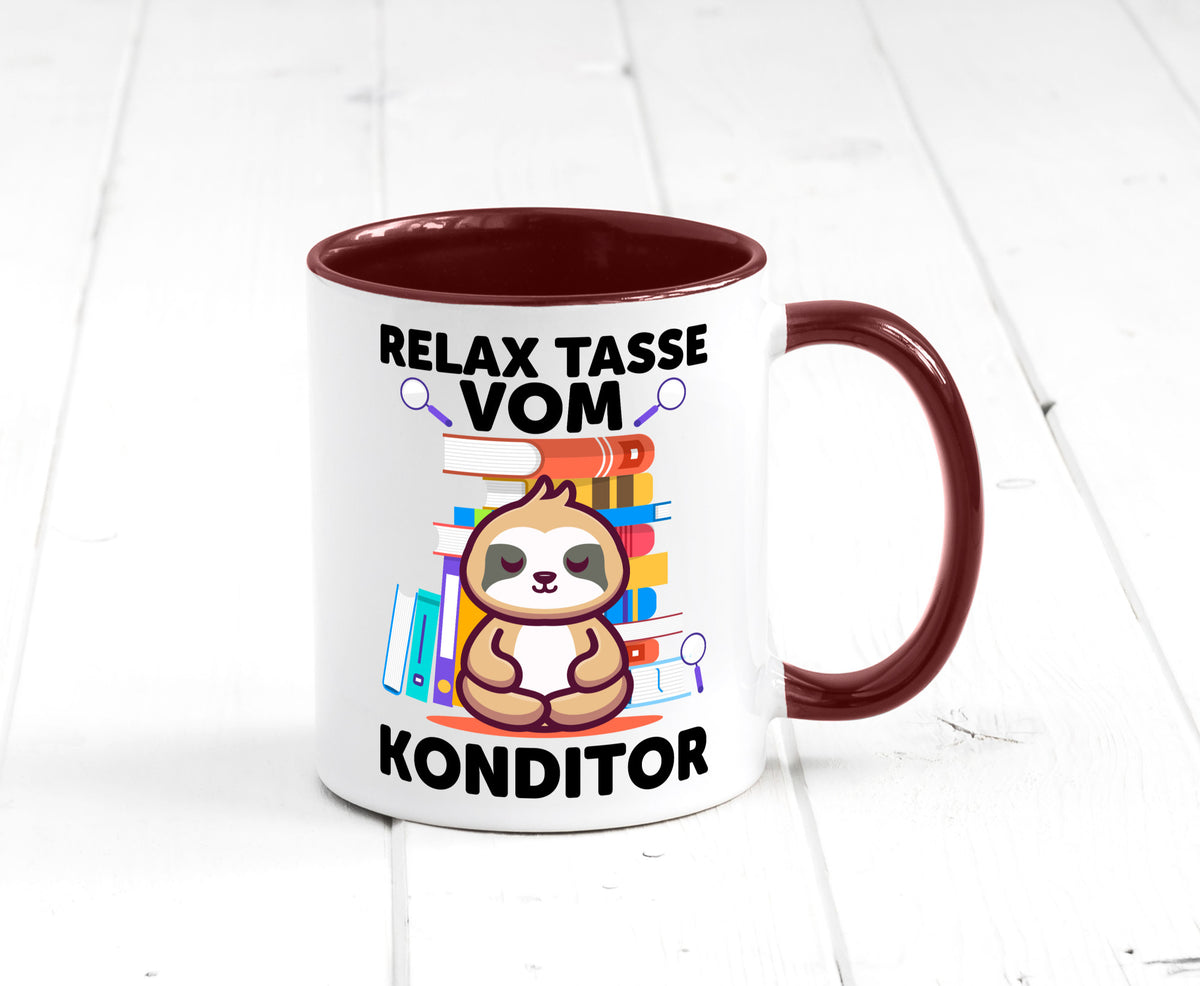 Relax Tasse: Konditor | Konditorei lustiger Spruch Geschenk Humor Geschenkidee