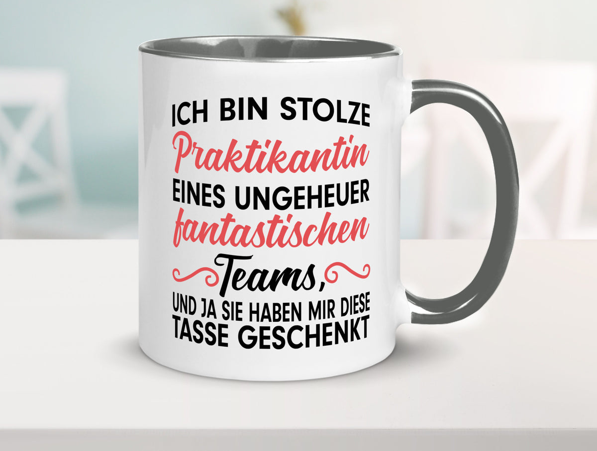 Stolze Praktikantin | Arbeitswelt Tasse Praktikum Geschenk Arbeit Kollegen Büro