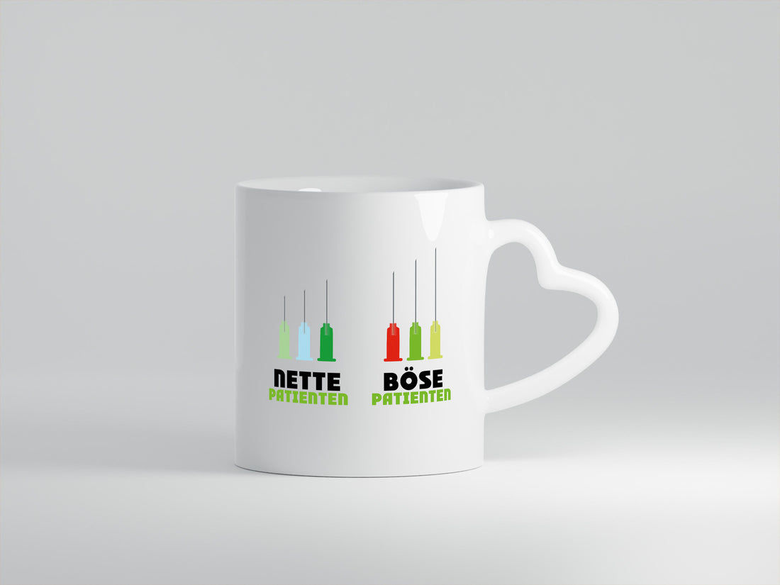 Nette und böse Patienten | Spritze Nadel Arzt Doktor Geschenkidee Humor Tasse
