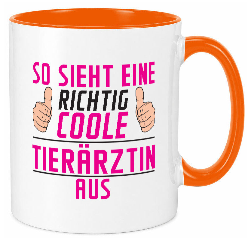 Richtig Coole Tierärztin | Mediziner Tiermedizin lustig Tierliebhaber Humor Tasse