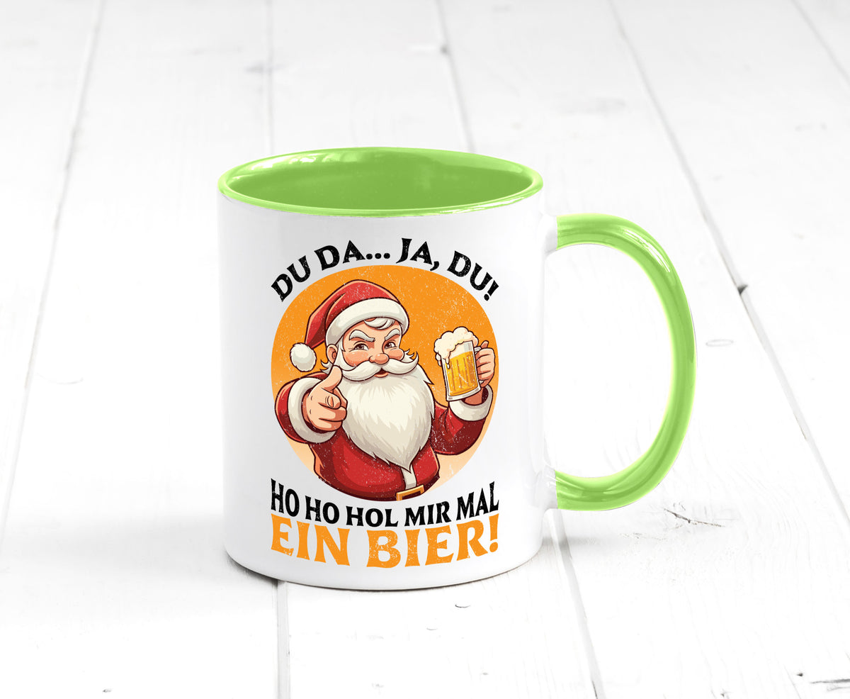Hol mir mal ein Bier | Ugly Christmas Santa lustig Humor Geschenkidee Geschenk Tasse