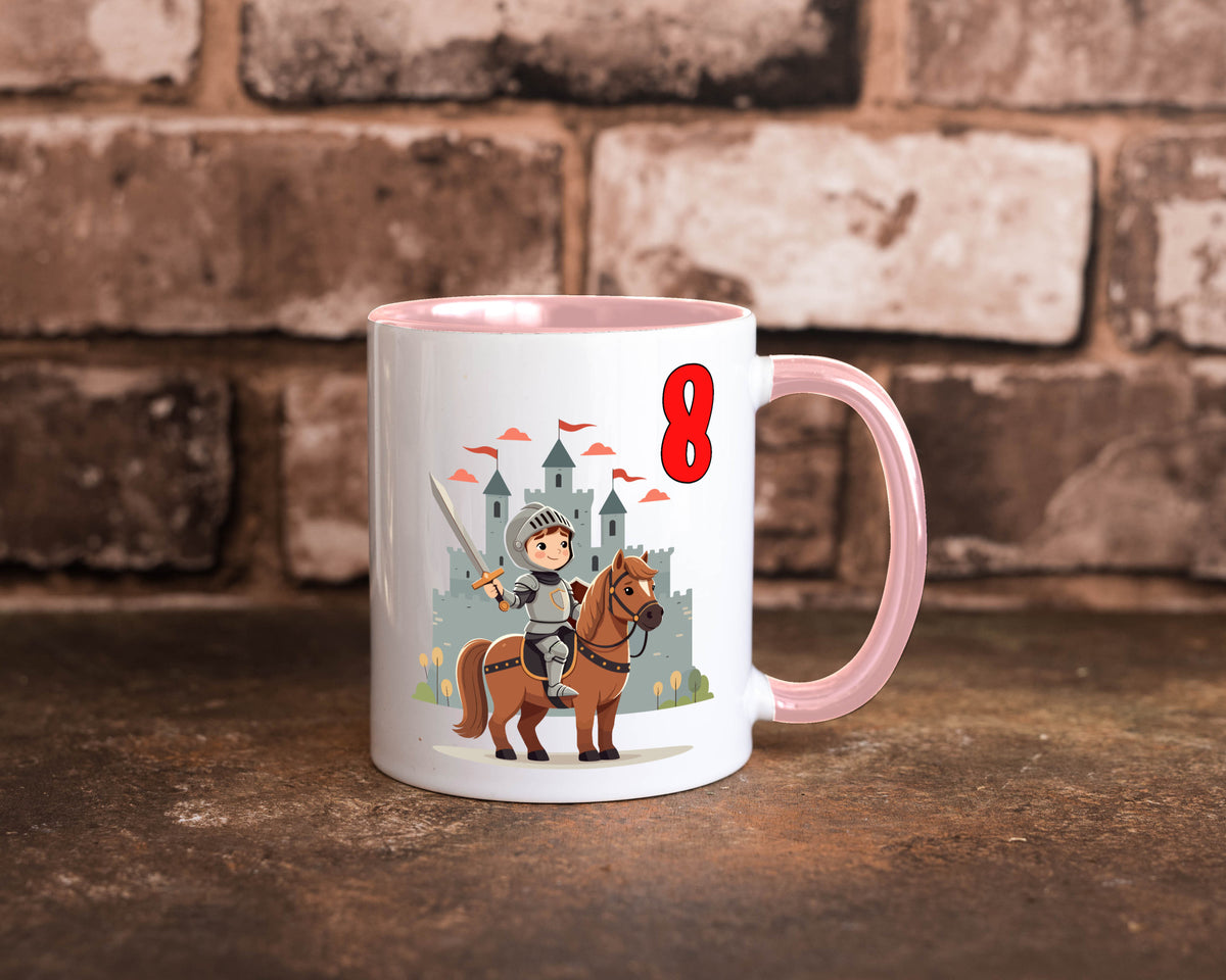 8. Geburtstag | 8 Jahre Ritter Junge Schloss Geschenk Geschenkidee lustiger Tasse