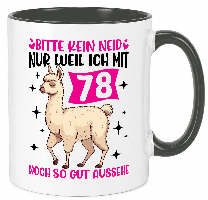 78. Geburtstag | 78 Jahre Lama gut aussehen Geschenk Geschenkidee lustiger Tasse