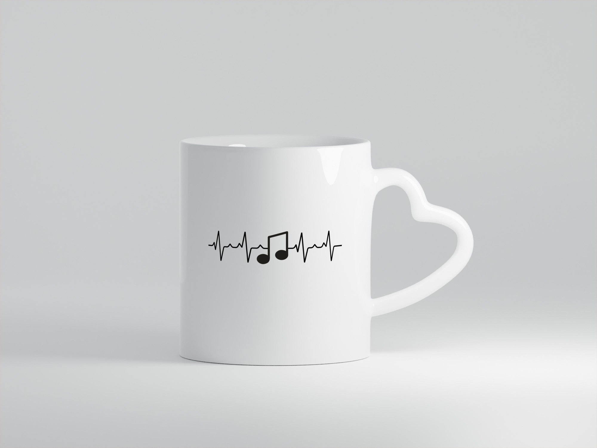 Musiknote Herzschlag | Motiv Note Musik Musiker Humor Geschenkidee Tasse