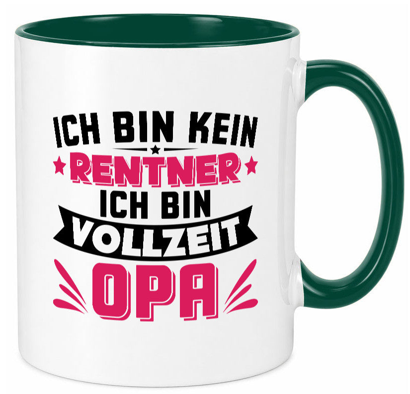 Ich bin vollzeit Opa | Rentner Ruhestand Großvater v2 Humor Familie Tasse