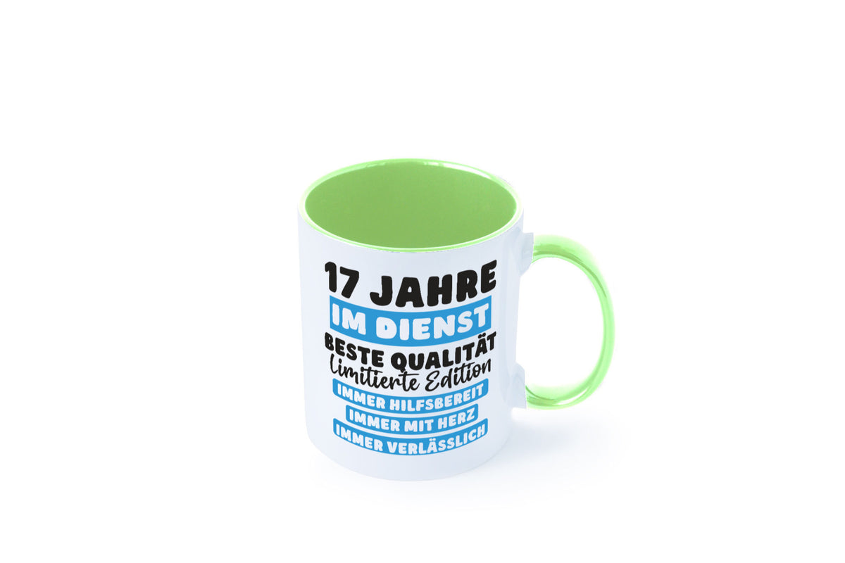 17 Jahre im Dienst | Jubiläum Arbeit v6 Humor Kollegen Büro Geschenkidee Tasse