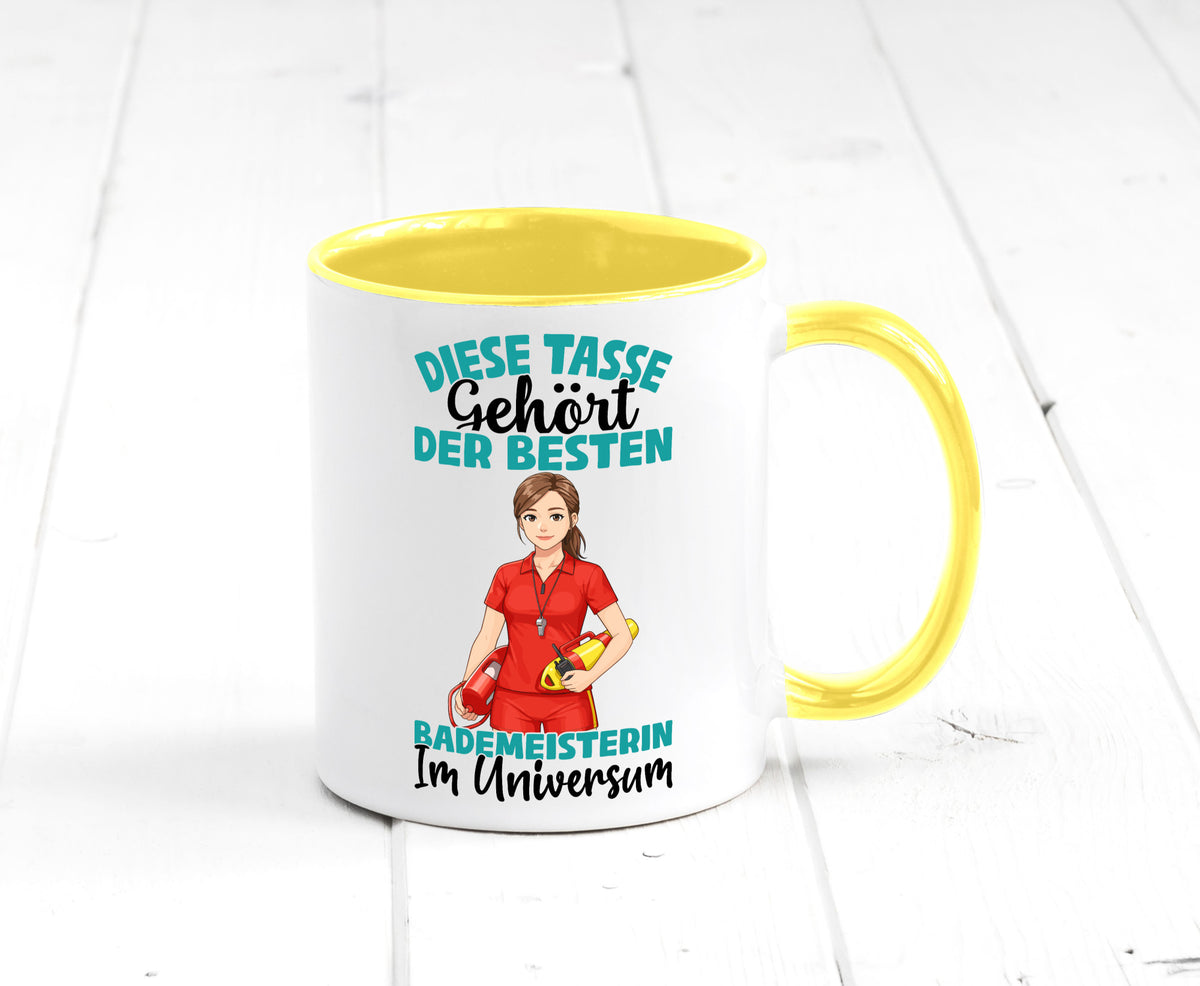 Im Universum: Bademeisterin | Schwimmmeisterin Geschenk Humor Geschenkidee Tasse