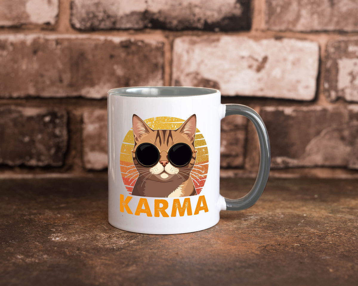 Vintage Katze | Karna Coole lustiger Spruch Geschenk Tierliebhaber Humor Tasse