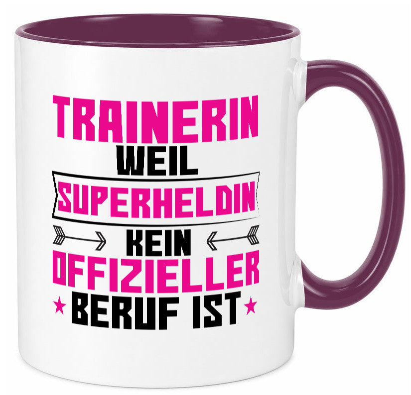 Superheldin Trainerin | Sportverein Humor Geschenkidee Tasse
