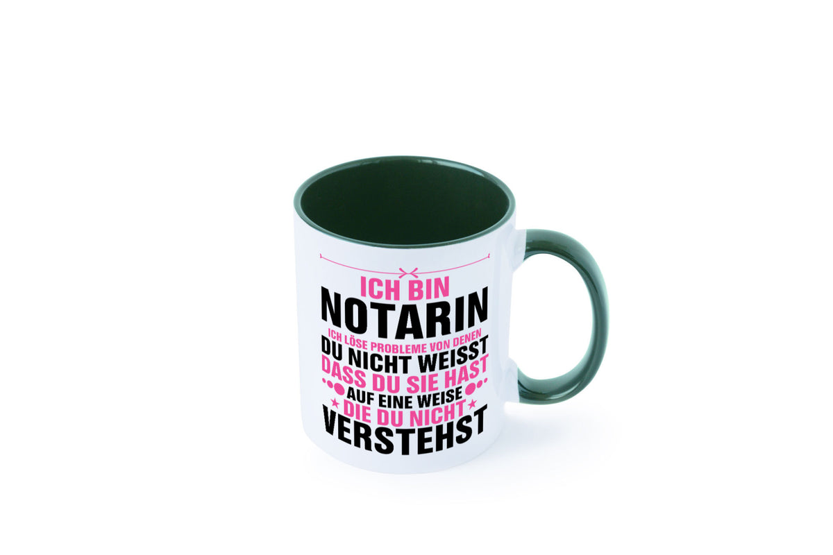 Löse Probleme: Notarin | Juristin v2 lustiger Spruch Geschenk Humor Tasse