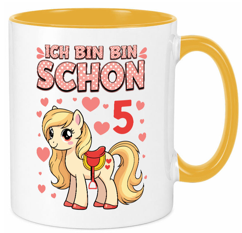 5. Geburtstag | 5 Jahre Mädchen Reiten Pony Humor Geschenkidee Tasse