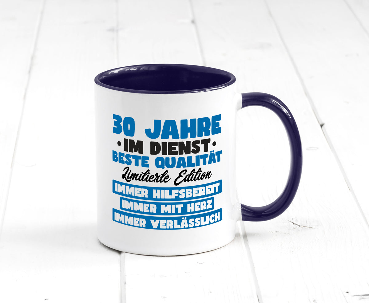 30 Jahre im Dienst | Jubiläum Arbeit v7 lustig Kollegen Büro Geschenk Tasse