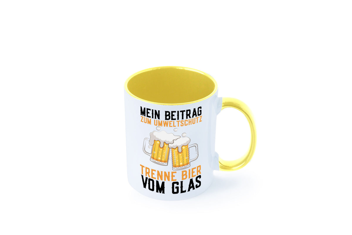 Beitrag zum Umweltschutz | Biertrinker Party Pils lustiger Spruch Geschenk Tasse