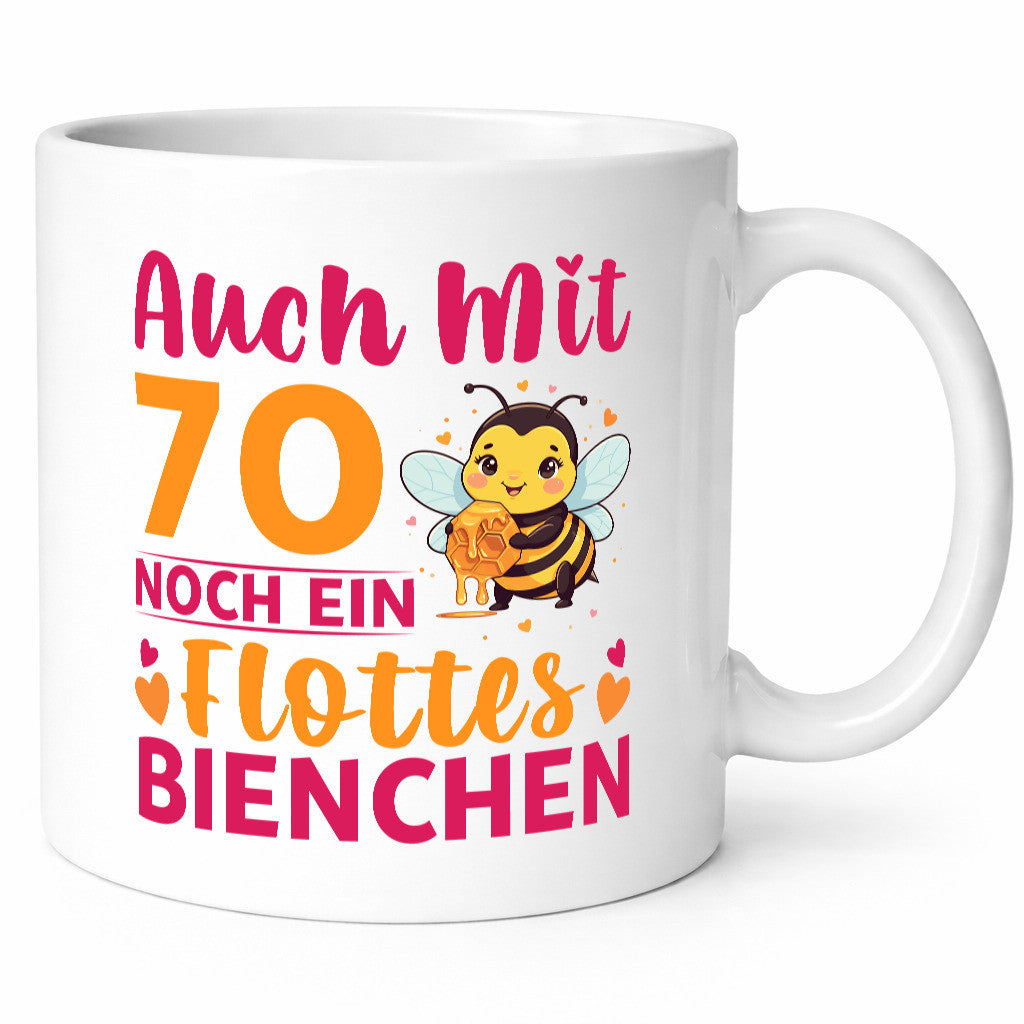 70. Geburtstag | Flottes Bienchen 70 Jahre Geschenkidee Humor Tasse