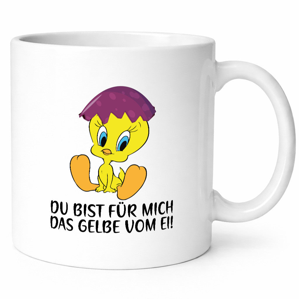 Das Gelbe vom Ei | süßes Küken Eierschale am Kopf Comic lustiger Spruch