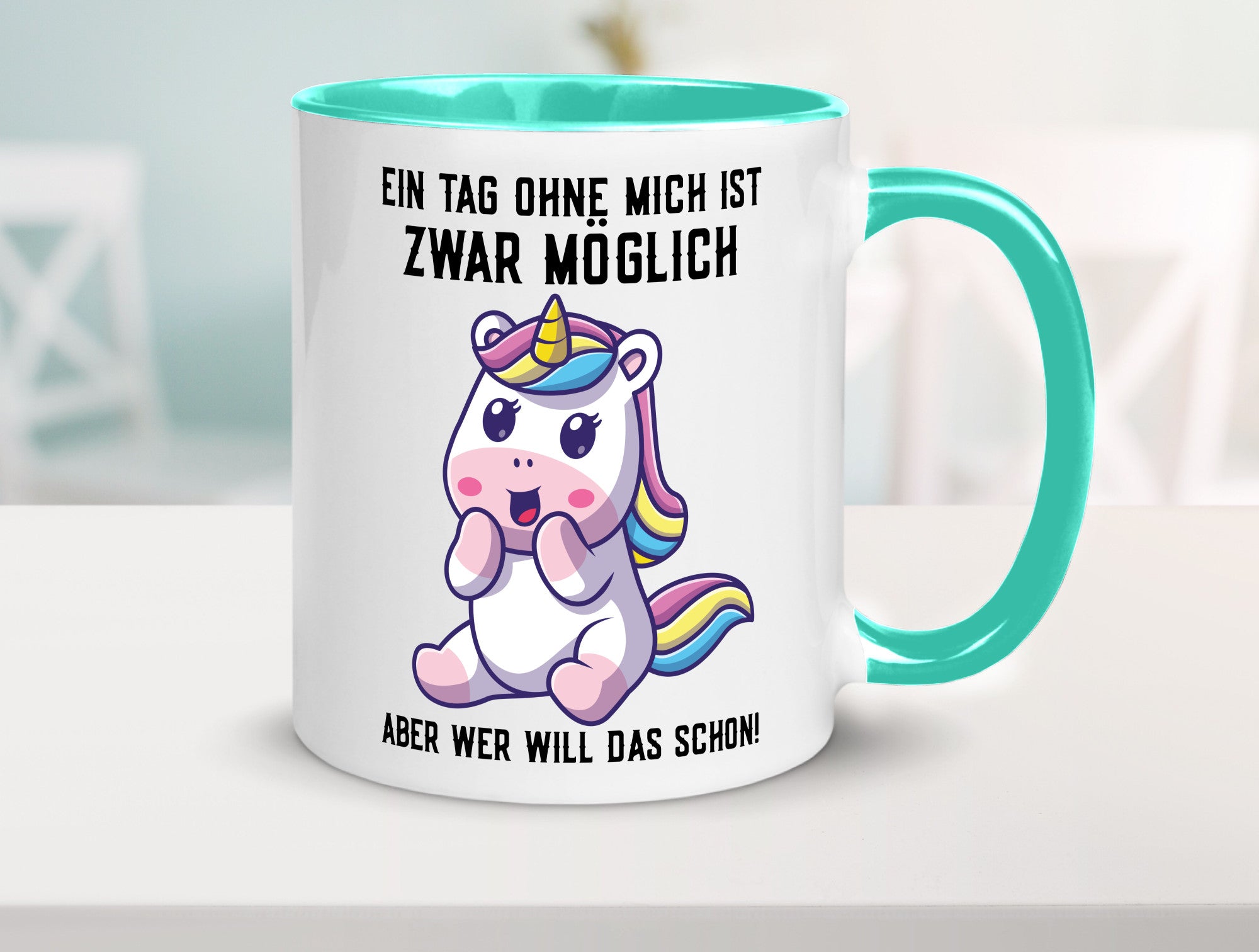 Ein Tag ohne mich ist möglich | süßes Einhorn Comic Geschenk Humor Geschenkidee
