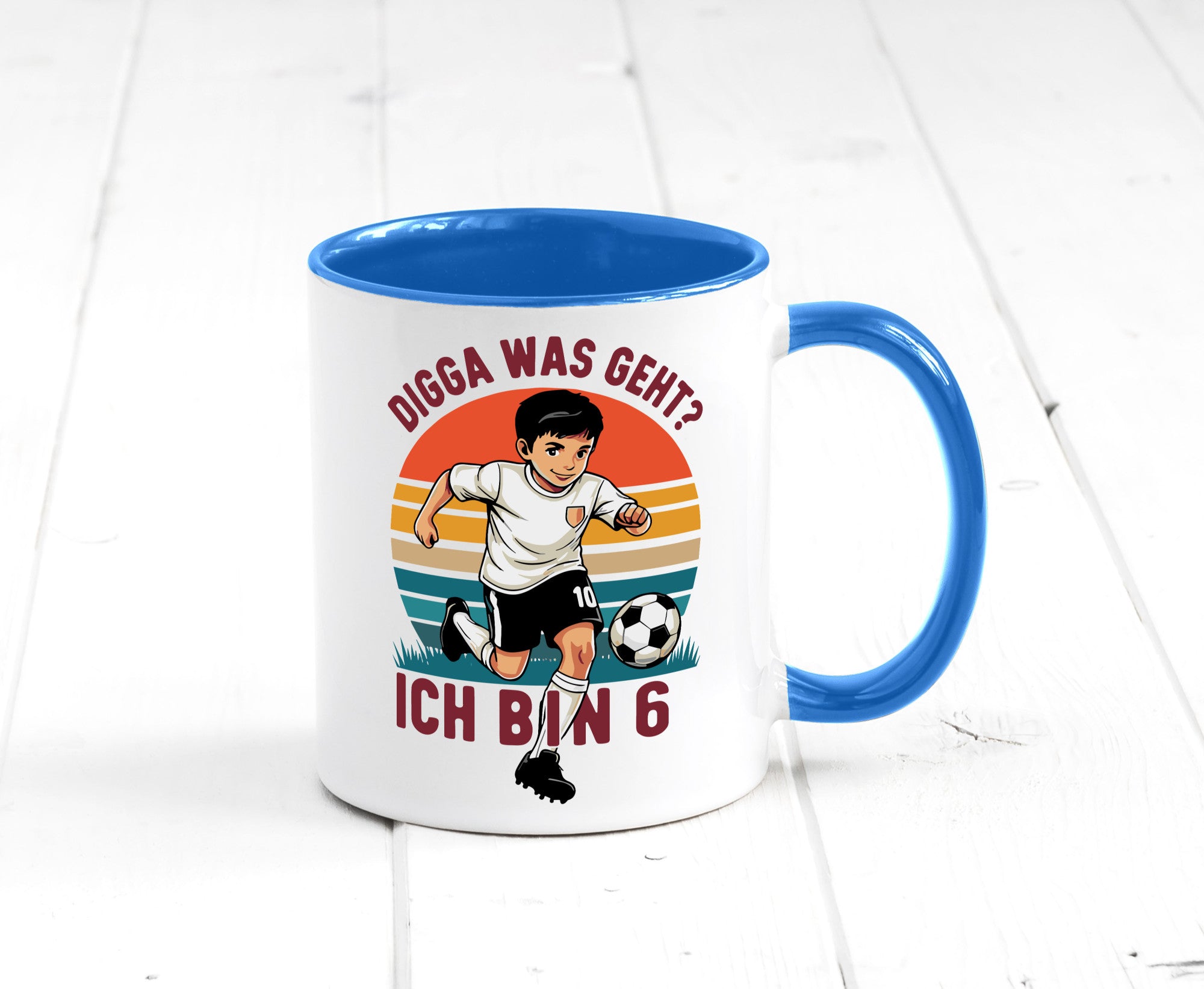 6 Geburtstag | Jahre Digga was geht ab Fußball lustiger Spruch Geschenk