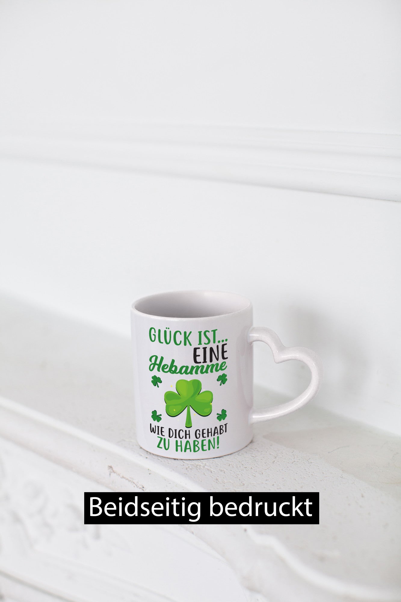 Hebamme Dankeschön | Dankes Tasse Kleeblätter Glück Humor Geschenkidee