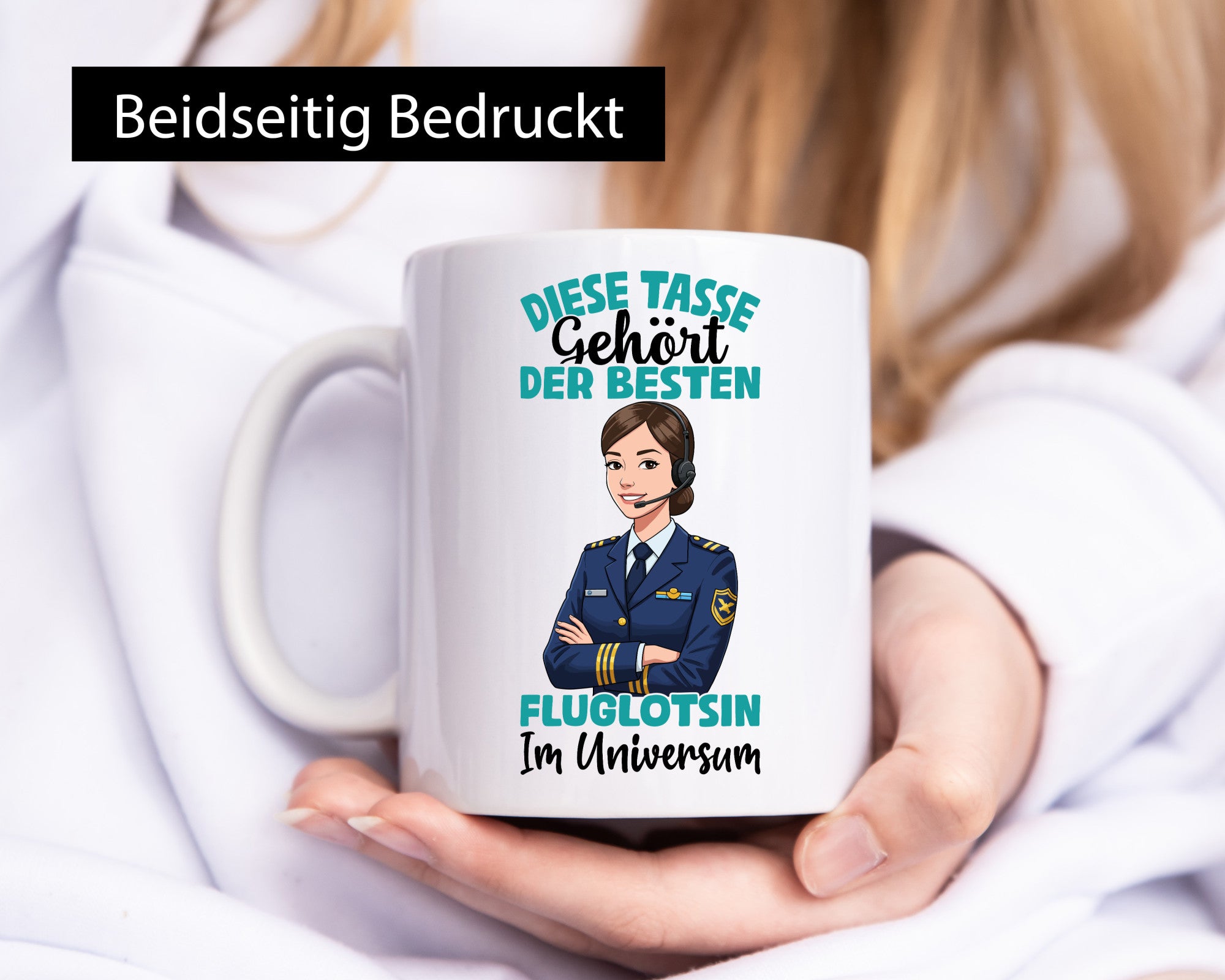 Im Universum: Fluglotsin | Flughafen Flugverkehr Geschenk Humor Geschenkidee