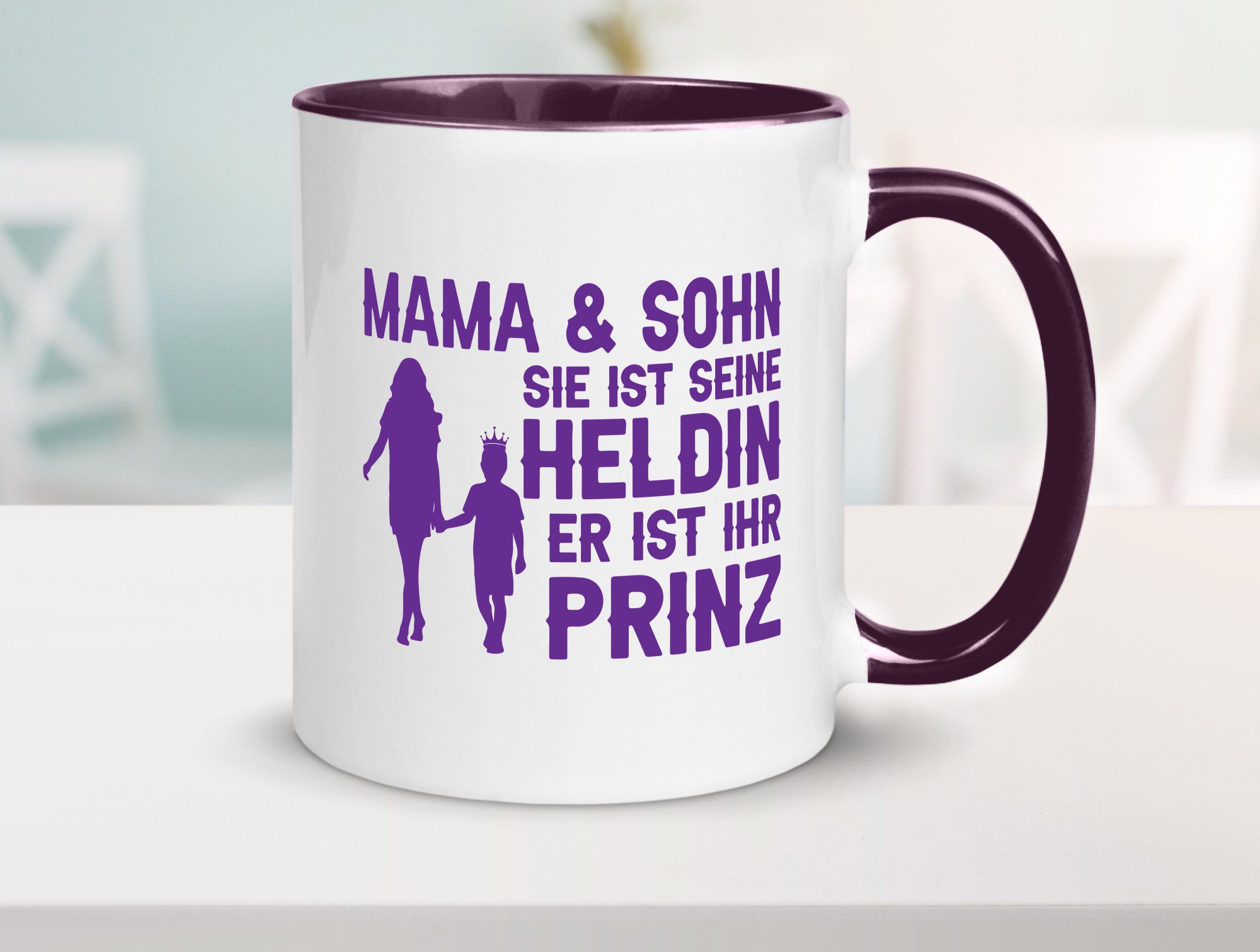 Mama & Sohn | Helding Prinz Mutterliebe Geschenkidee Familie Humor Tasse