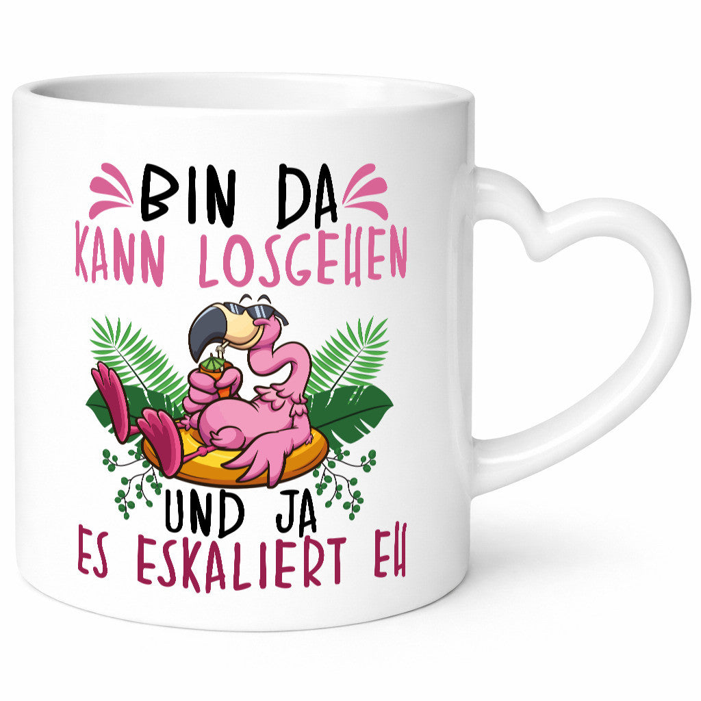 Flamingo | Bin da kann losgehen Party Geschenk Humor Geschenkidee lustiger
