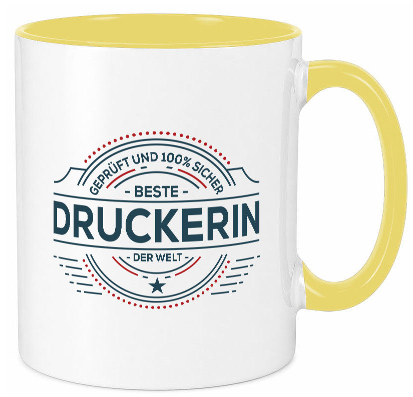 Geprüft und sicher: Druckerin | Druckerei Print Medien lustig Humor