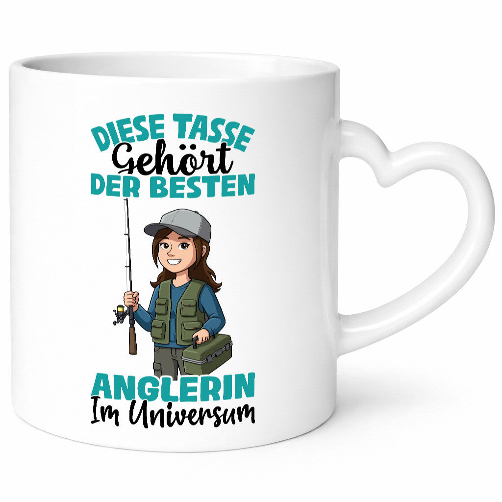 Im Universum: Anglerin | Angeln Fischerin lustiger Spruch Geschenk Humor