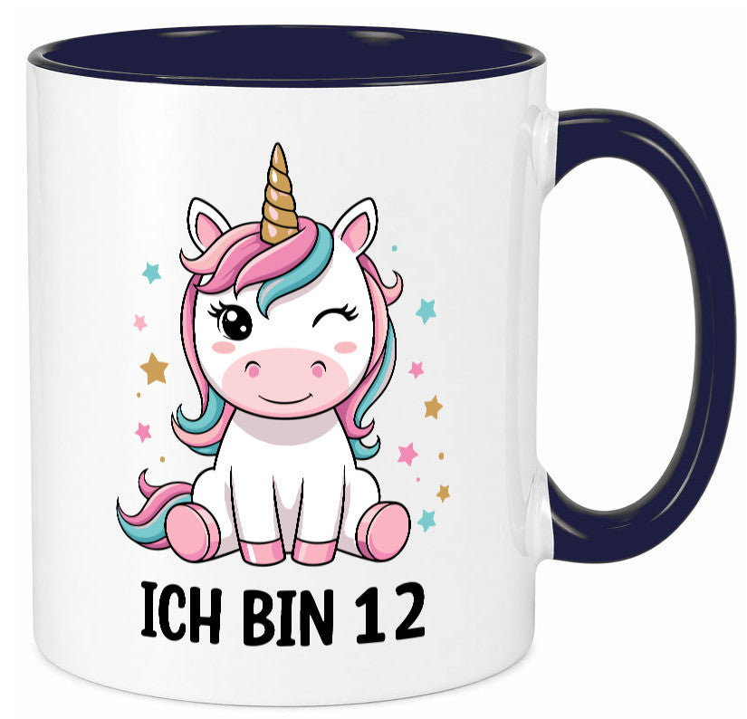 12. Geburtstag | 12 Jahre Einhorn Mädchen lustig Geschenkidee Geschenk Tasse