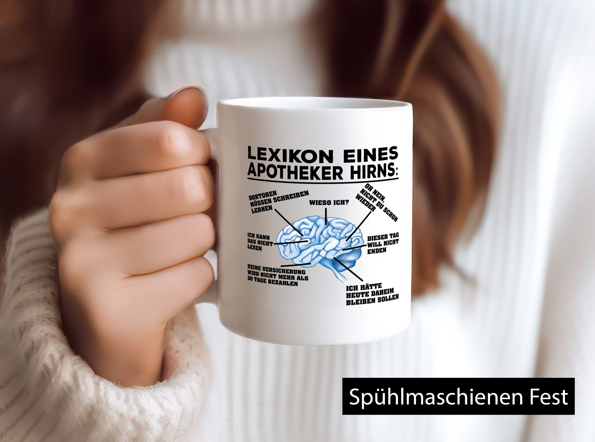 Apotheker Hirn | Pharmazie Tasse Pharmazeut Humor lustiger Spruch Geschenk